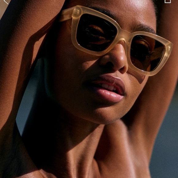 Sezane Mila Sunglasses Milky Beige - Size TU - Picture 2 of 6